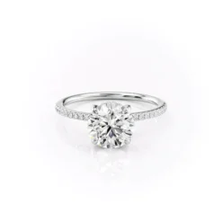 The Pave Kamellie Set Moissanite With A 1.0 Carat