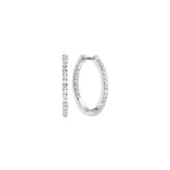 20mm Inside Out Pave Hoops