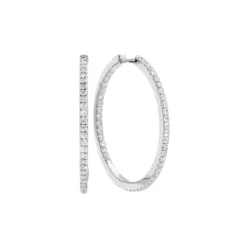 30mm Inside Out Pave Hoops