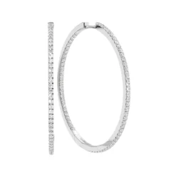40mm Inside Out Pave Hoops