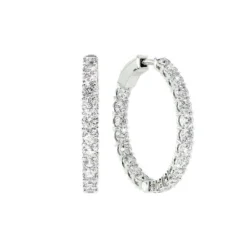 30mm Eternity Pave Hoops