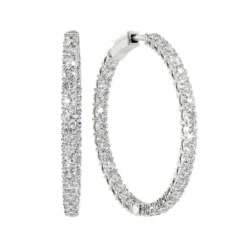 40mm Eternity Pave Hoops