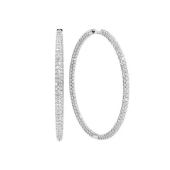 40mm 3D Pave Hoops