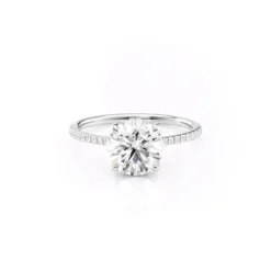 The Pave Maia Set Moissanite With A 1.0 Carat