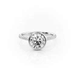 The Pave Charlotte Set Moissanite With A 1.0 Carat