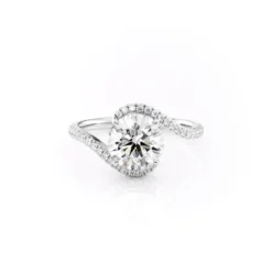 The Pave Skyler Set Moissanite With A 1.0 Carat