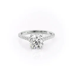 The Pave Natalie Set Moissanite With A 1.0 Carat