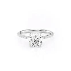 The Pave Claire Set Moissanite With A 5.5 Carat