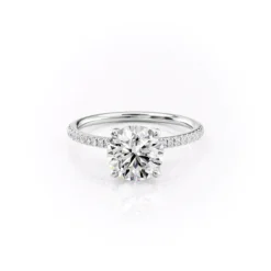 The Pave Petal Kamellie Set Moissanite With A 1.0 Carat