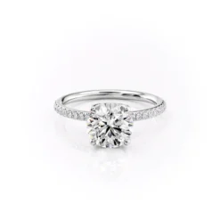 The Pave Alison Set Moissanite With A 1.0 Carat