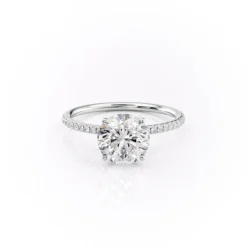 The Pave Lily Set Moissanite With A 1.0 Carat