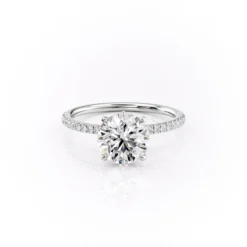 The Pave Luna Set Moissanite With A 1.0 Carat