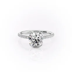 The Pave Eliza Set Moissanite With A 1.0 Carat