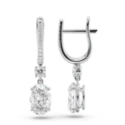 Diamond Drop Earrings Set