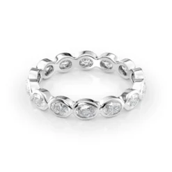 4ct East West Oval Bezel Eternity