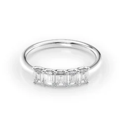 Emerald U Prong Anniversary