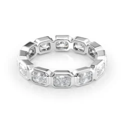 4.5ct East West Radiant Bezel Eternity
