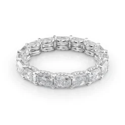 5.3ct East West Radiant U Pave Prong Eternity