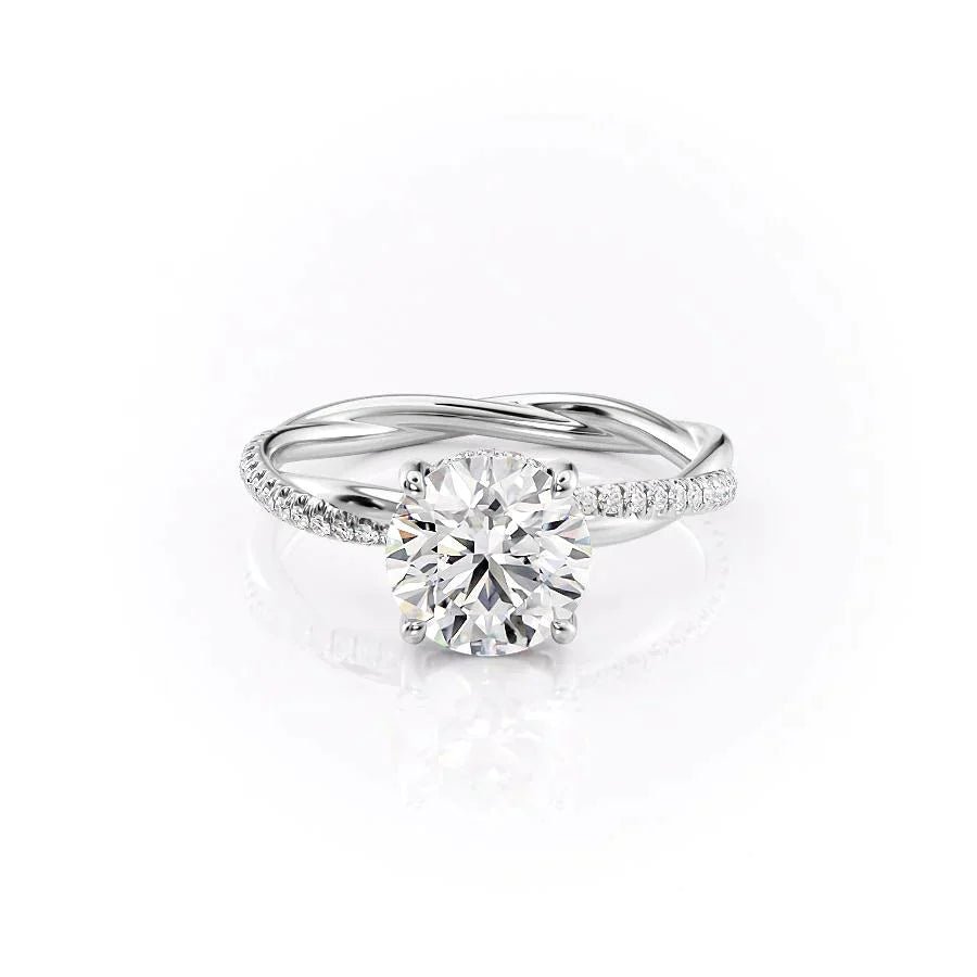 Keyzar · The Stacey Set With A 1 Carat Round Moissanite
