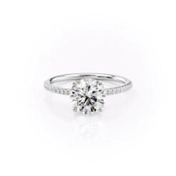 The Pave Ashley Set Moissanite With A 1.0 Carat