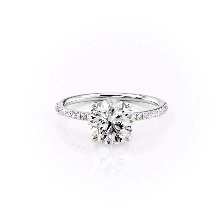 Keyzar · The Pave Ashley Set With A 1 Carat Round Moissanite