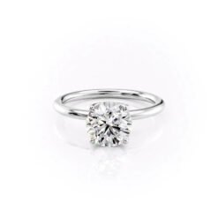 The Pave Alison Set Moissanite With A 1.0 Carat