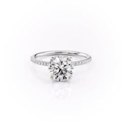 Keyzar · The Pave Sarah Set With A 1 Carat Round Lab Diamond