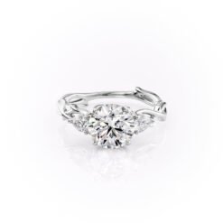 The Three Stone Twig Set Moissanite With A 1.0 Carat