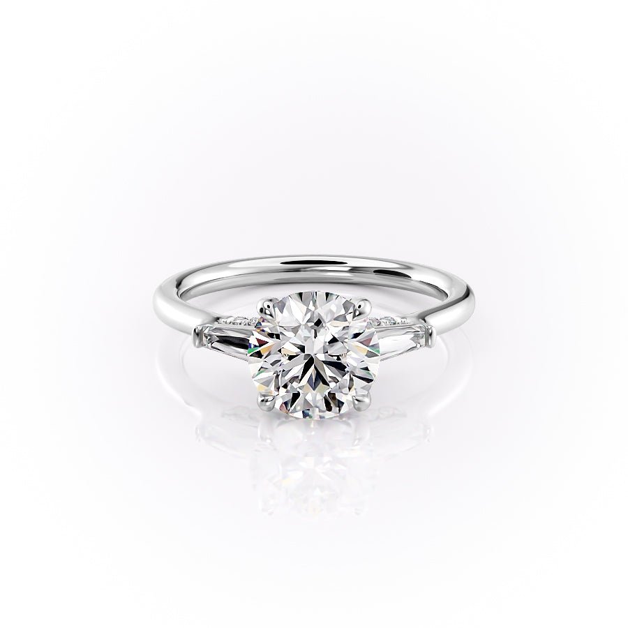 Keyzar · The Baguettes Megan Set With A 1 Carat Round Moissanite
