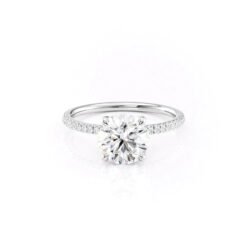 The Pave Nelly Set Moissanite With A 1.0 Carat