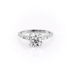 The Pave Liv Set Moissanite With A 1.0 Carat