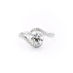 The Pave Skyler Set Moissanite With A 1.0 Carat