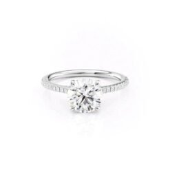 The Pave Claire Set Moissanite With A 1.0 Carat