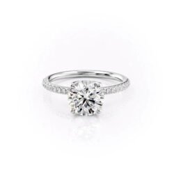 The Pave Alison Set Moissanite With A 1.5 Carat