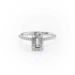 The Pave Luna Set With A 1.0 Carat