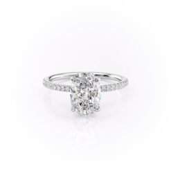 The Pave Luna Set With A 1.0 Carat