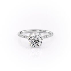The Pave Margot Set Moissanite With A 1.0 Carat