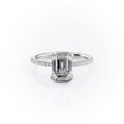 The Pave Eliza Set With A 1.0 Carat