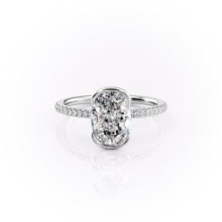 The Pave Eliza Set With A 1.0 Carat