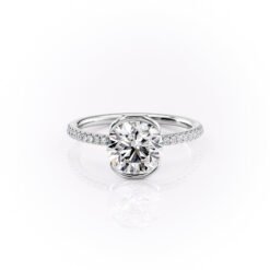 The Pave Eliza Set With A 1.0 Carat