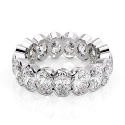5.5ct Oval Half Bezel Eternity