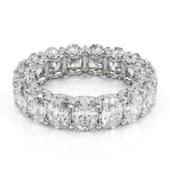 6.8ct Oval U Pave Prong Eternity