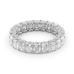 4.3ct Radiant U Pave Prong Eternity