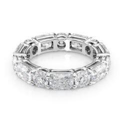 5.7ct Alternating Radiant and Round Basket Eternity