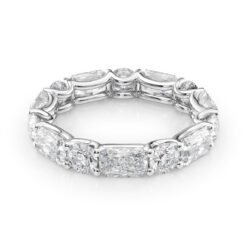 4.6ct Alternating Radiant and Round U Prong Eternity