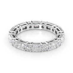 2.8ct Alternating Radiant and Round Basket Eternity